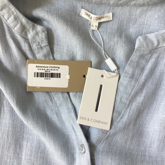 NWT Sky blue DKR &Company size XL sleeveless blouse - Picture 4 of 7